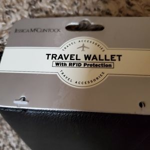 Black travel wallet